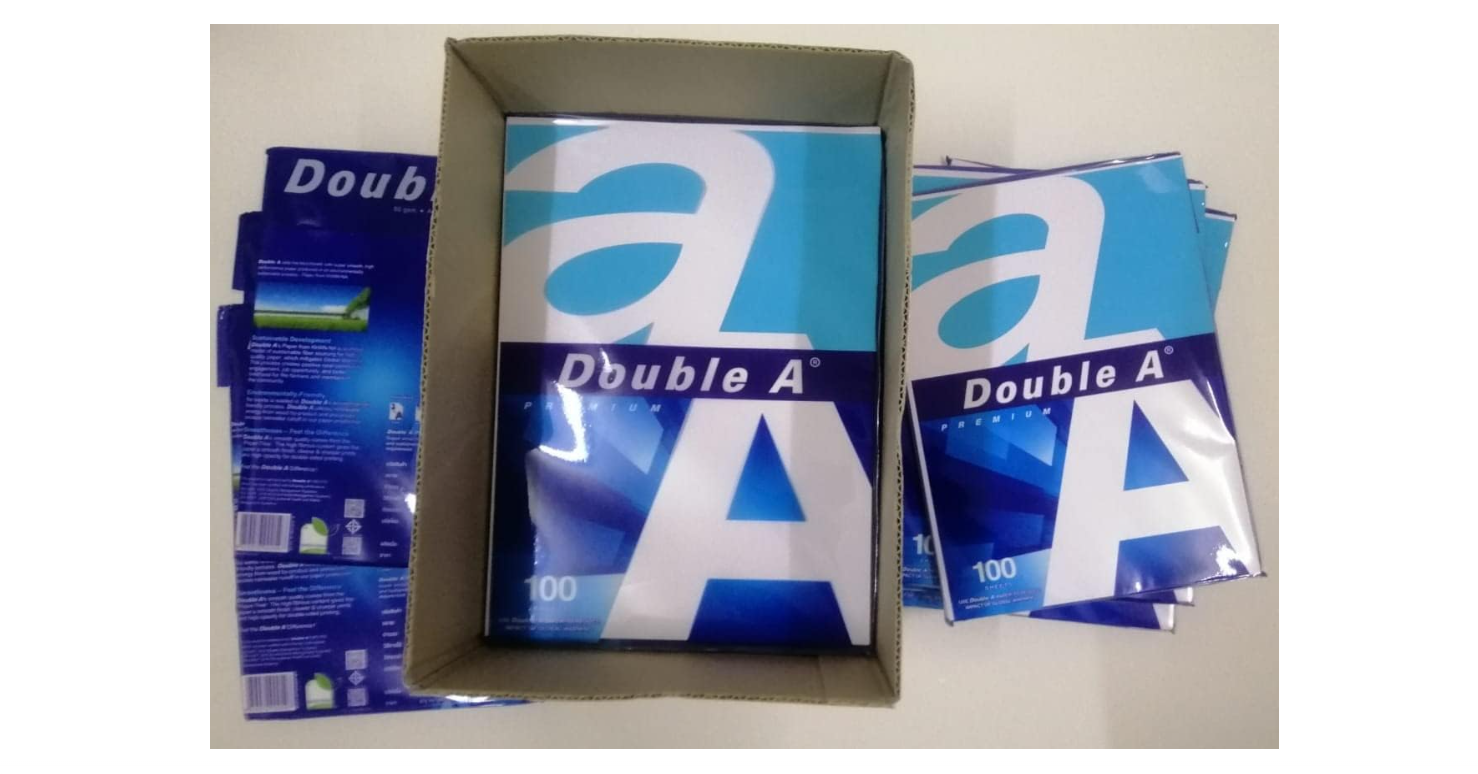 Double A - Printer Copy Paper, Size A4, GSM 80, 500 Pages Ream (Bundle of 5 Reams)
