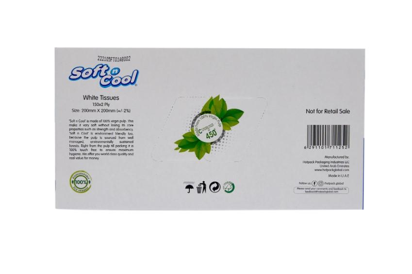 30 Boxes Soft N Cool Facial Tissue 150 Sheets X 2 Ply