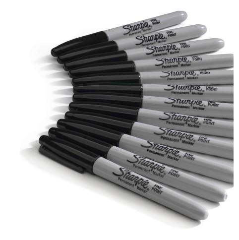 Sharpie P.Marker Fine Black Pac=24pcs
