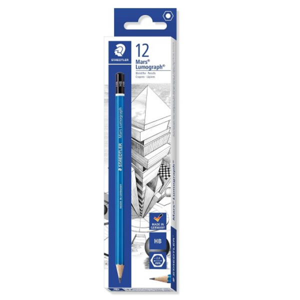 Mars Lumograph Pencil 100B-HB BX 12Pc