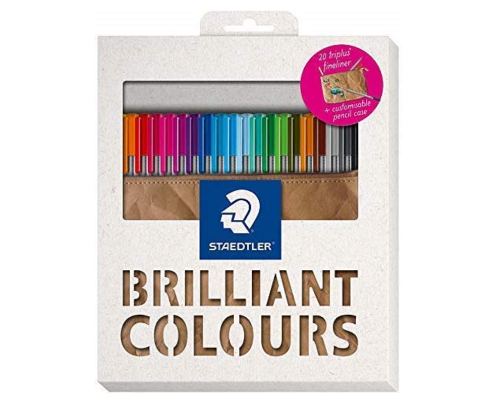 Triplus Fineliner 20col with pencil case