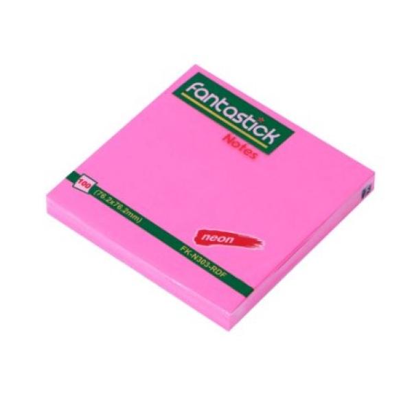 Stick Notes 3"x3" Fluor. Red
