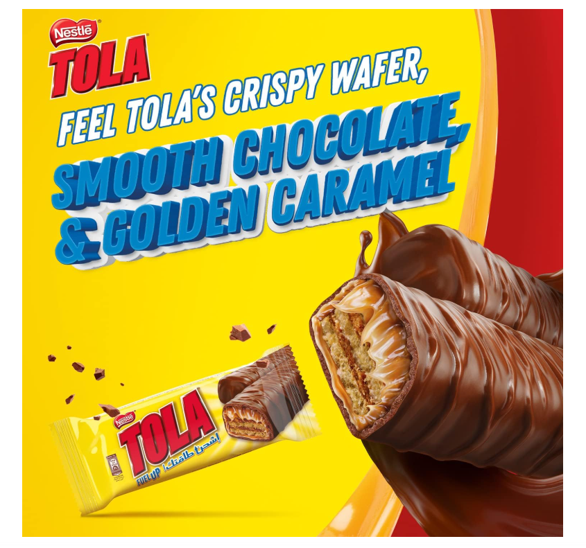 Tola Nestle Caramel Chocolate Bars 31 g, 24-Pack