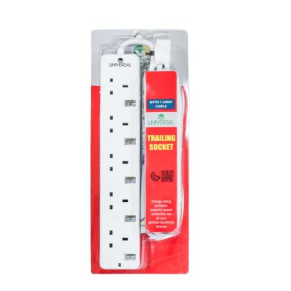 Universal 5 Way Extension Trailing Socket, 5m, 9950