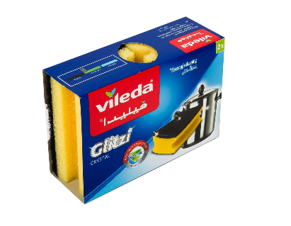Vileda Glitzi Sponge Scourer Dish Washing High Foam 2 pcs